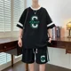 thumbnail image 3 of Camisetas blancas, pantalones cortos, trajes para hombre, alfabeto, deportes, novedades, tendencias a juego, disfraces, conjuntos para hombre, ropa de verano XL, pantalones, novedad, 3 of 5