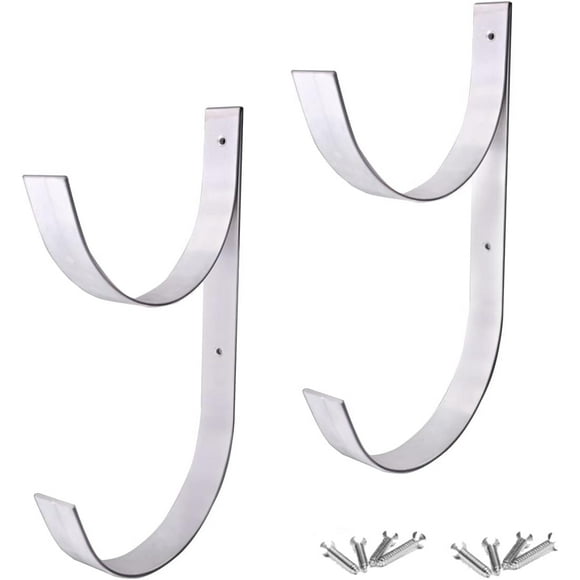 2 Pcs Large Poteau de Piscine Support en Aluminium Argenté Résistant avec Vis de Tuyau de Piscine Cintres pour la Piscine Poteaux Télescopiques Aspirateur Tuyau Écumeurs Filets Brosses