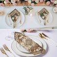 thumbnail image 2 of Brown Boho Cloth Napkins, Retro Western Rustic Ethnic Tribal Patterns Washable and Reusable Dinner Napkins Set of 6, Table Napkin for Kitchen Party Birthday Wedding Hotel Housewarming 20"x20", 2 of 8