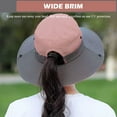 thumbnail image 4 of HOMEYA Womens Summer Sun Hat,Outdoor UV Protection Wide Brim Bucket Hat with Ponytail Hole,Foldable & Breathable Beach Hat for Outdoor Travel Gardening,Pink, 4 of 10