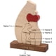 thumbnail image 3 of Adorno de oso de madera personalizado XINYU escultura de oso con 2 a 6 nombres de familia, 3 of 7