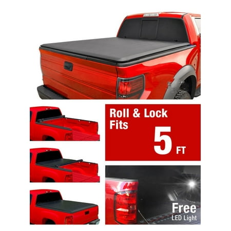 Premium Roll Up Tonneau Cover For 2016-2018 Toyota Tacoma 5ft Bed
