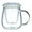 Transparent Color, variant on QUMONIN Double Wall Glass Tea Mug with Infuser Lid - 300ml