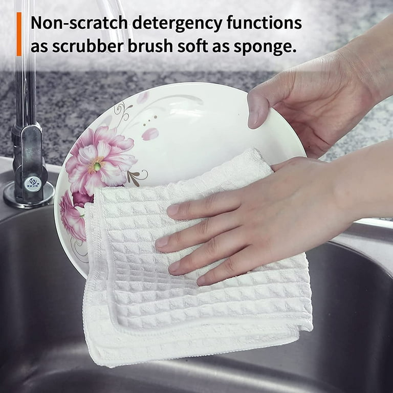 Homaxy 4/8Pcs 100% Cotton Dishcloth Ultra Soft And Absorbent Kitchen Towels  Household Cleaning Tools For Kitchen Wash Cloth