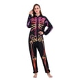 thumbnail image 2 of Bullpiano Matching Family Pajamas Sets Holiday Halloween Hooded One-Piece PJS Family Skeleton Jumpsuit, 2 of 9