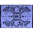 thumbnail image 1 of Ahgly Company Indoor Rectangle Abstract Blue Modern Area Rugs, 2' x 3', 1 of 4