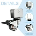 thumbnail image 3 of Uxcell Caster Wheels Swivel Casters for Furniture Office Chairs Carts with Break, 0.7" U Bracket 1", 3 of 7