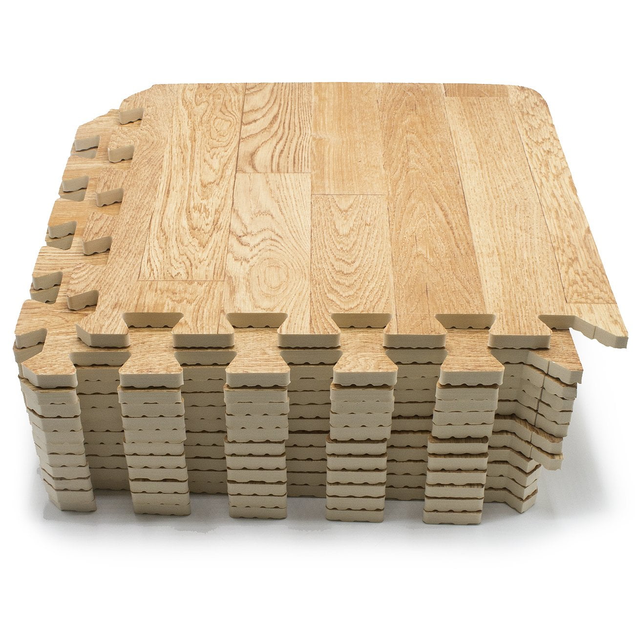 Sorbus 12" x 12" Pine Foam Interlocking Floor Mats, 16 Piece