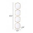 thumbnail image 5 of Zuo A10769 Miroir Quatre Hexagones&44; Or, 5 of 5