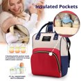 thumbnail image 5 of PouchPort Diaper Bag Backpack, Baby Travel Backpack with Insulated Bottle Pocket, Unisex, Blue+Red, 5 of 9