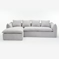 thumbnail image 4 of Kevinplus 3-Seater Oversized Sectional Sofa with Chaise for Living Room & Apartments, Grey, 4 of 7