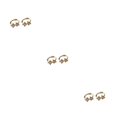 thumbnail image 3 of maskred Two Size Options For These Stunning Silver Earrings Llightweight And Gift Gold 10MM 3Set, 3 of 6