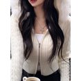 thumbnail image 1 of IAMSURE-cárdigan corto de punto con capucha para mujer, suéter de manga larga con cremallera, a la moda, otoño e invierno, 2023, 1 of 5