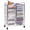 Clear, variant on WSWJY 9 Drawers Rolling Cart, Classroom Organizers, Storage Cart with Wheels, for Teacher Office Home School Supplies Tool Craft Art Paper, Hot Pink