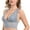 Gray, variant on Women's Sexy Floral Lace Front-Close Padded Bralette Comfy Racerback Halter Plunge Wireless Bra
