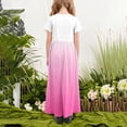thumbnail image 4 of ATOGUTA Tulle Dress Girls A-line Dress with Pockets Sundress Casual Dress for Holiday Party Back to School Summer Size 4T-14, Hot Pink, 4 of 5