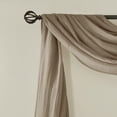 thumbnail image 4 of Madison Park Harper Indoor Sheer Crushed Solid Scarf Window Panel, 42"x216", Taupe, 4 of 9