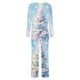 thumbnail image 5 of Puntoco Conjunto de pijama cómodo para mujer, con estampado navideño, cuello redondo, bolsillo, pantalones, ropa de casa, pijama, 5 of 5