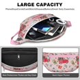 thumbnail image 4 of Fanny Pack Pink Christmas Red Truck and Snowman Pattern Waist Pack Bag,Running Cross Bag,Waterproof Large Fanny Packs for Women Men for Travel Running Hiking Cycling, 4 of 6