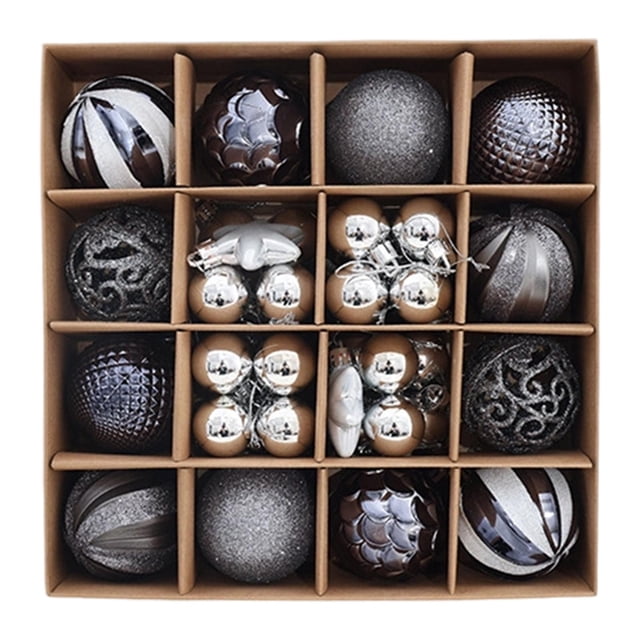 Adorno colgante de bola navideña para decoración de interiores Gris