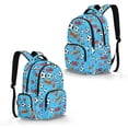 thumbnail image 3 of SCRAWLGOD Soccer Rugby Stars Print Blue School Backpack for Boys Girls Backpack for Kids Teens Elementary Middle School 17 inch Large Knapsack with Padded Strap, 3 of 4