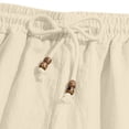 thumbnail image 5 of LTTVQM Cotton Linen Shorts for Men Casual Elastic Waist Drawstring 2026 Summer Beach Vacation Shorts with Pockets Khaki XL, 5 of 7