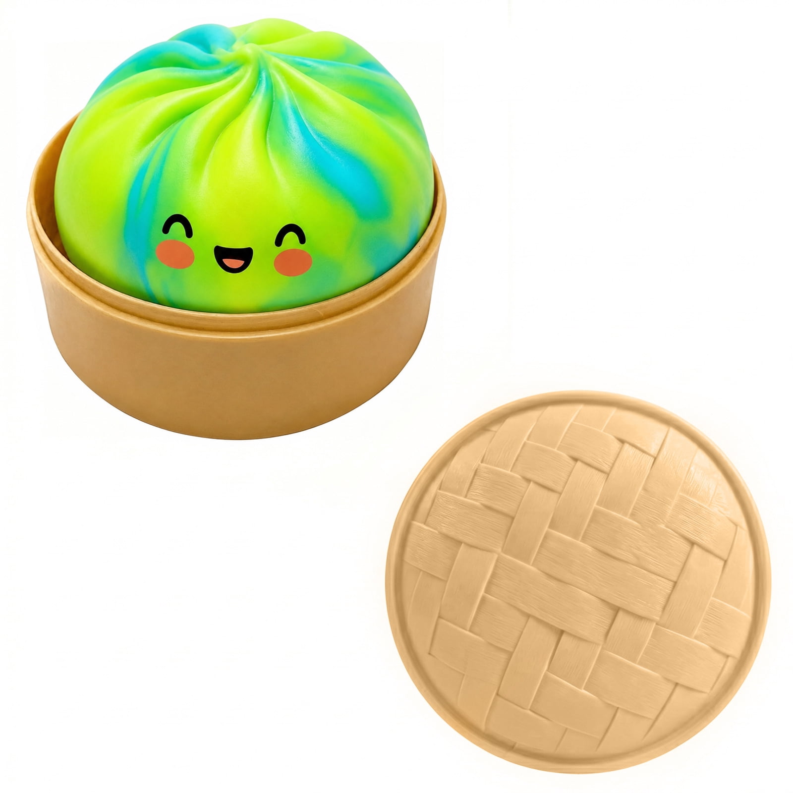 Tie Dye Edition Squishy Dumpling,Slow Rising Soft TPR Dumplings Squishies Stress Relief