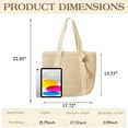 thumbnail image 6 of AOUNQ Straw Handbags for Women Woven Summer Purses Beach Tote Bag with Zipper Carry on Bags for Vacation Travel, 6 of 7