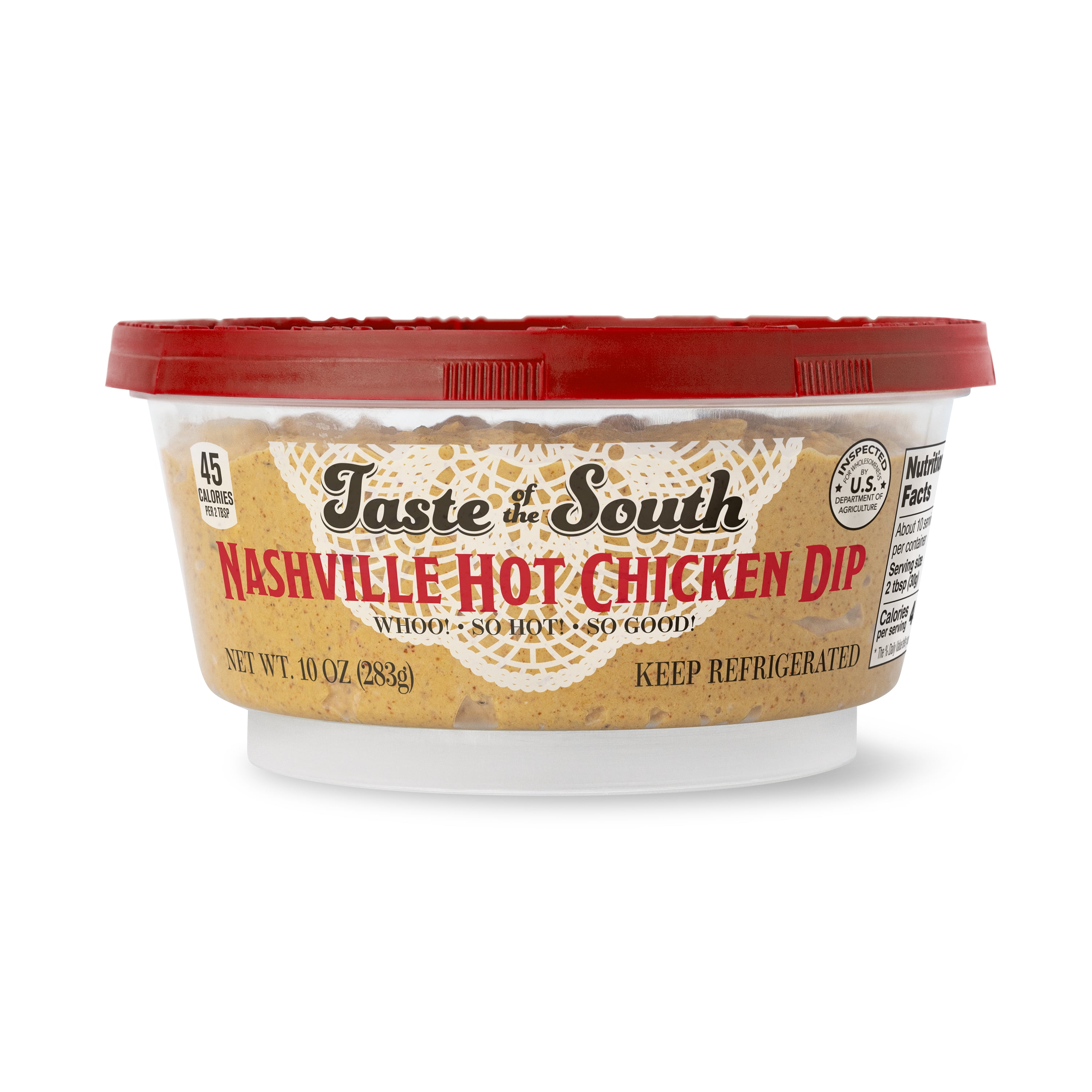 Taste of the South Nashville Hot Chicken Dip, 10 oz (Refrigerated, Tub, Spread)