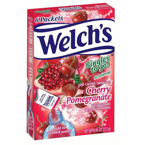 Welch's Drink Mix Singles To Go! Cherry Pomegranate, 6-ct box