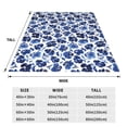 thumbnail image 2 of Yiaed Blue Ink Flowers Pattern Fleece Throw Blanket,Fleece Throw Blankets for Couch & Bed All Season Use -40"x30", 2 of 4