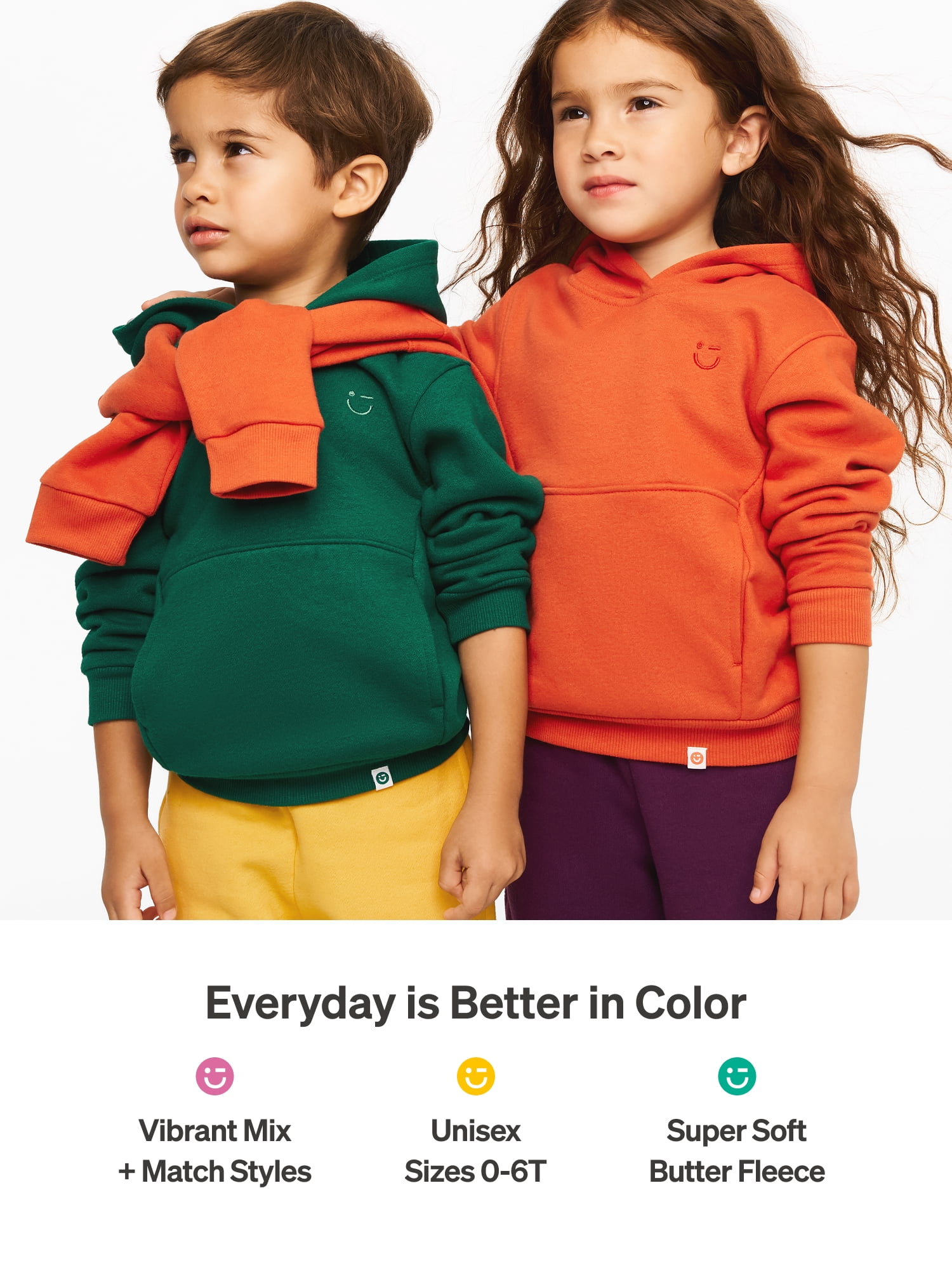 Color Mix by Garanimals Baby & Toddler Fleece Sweatpants, Sizes 0–6T