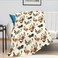 thumbnail image 2 of Rooster Chickens Throw Blanket Gifts for Women Flannel Fleece Fuzzy Blankets Soft Warm Cozy for Bed Couch Sofa Living Room Decor for Teens 60"x50", 2 of 6