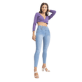 thumbnail image 4 of Jeans Seven pantalón 5424STCL levanta pompa mujer pushup mujer superskinny Seven7 Jeans 5424 STCL/Estilo Colombiano/Talla 11, 4 of 7