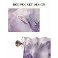 thumbnail image 6 of Purple Mountain Bathroom Window Curtain, Misty Forest Nature Woodland Pine Tree Landscape Light Filtering Coffee Kitchen Curtains, Bedroom Living Room Curtains 2 Panel 84"x54", 6 of 6