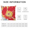 thumbnail image 5 of YINGXI Red Poppy Throw Pillow Covers Romantic Garden Flowers Red Poppies with White Daisies Insect Bee Design Pillow Cushion Cover Decor Outdoor Sofa 24x24in, 5 of 5