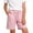 Pink, variant on Cethrio Girls Casual Shorts Size 14-16, Elastic Waist Knee Length Knitting Cotton Summer Kids Shorts Pink Size 14-16