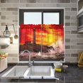 thumbnail image 7 of FREEAMG 36 Inch Length Kitchen Curtains Lighthouse 2 Panels Half Window Sheer Curtains Rod Pocket Farmhouse Short Drapes for Bathroom Cafe Basement, 7 of 7
