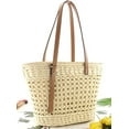 thumbnail image 2 of LHSHID Women Summer Beach Tote Bags Large Straw Bag Handwoven Rattan Shoulder Top-Handle Handbag, 2 of 4