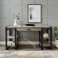 thumbnail image 5 of 60" Wood Computer Desk - Grey Wash, 5 of 5