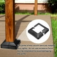 thumbnail image 4 of 12 Pack Post Base Cover, 7x6.75 (Internal Size 4x4) Split Style Post Skirt, Porch Column Wrap for Post Fence Deck Cable Railing Baluster Stair Rails, Black, 4 of 6