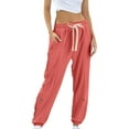 thumbnail image 2 of iHPH7 Sweatpants Women, Baggy Sweatpants, Wide Leg Sweatpants Women, Joggers for Women, Drawstring Pants Women, Watermelon Red L, 2 of 7