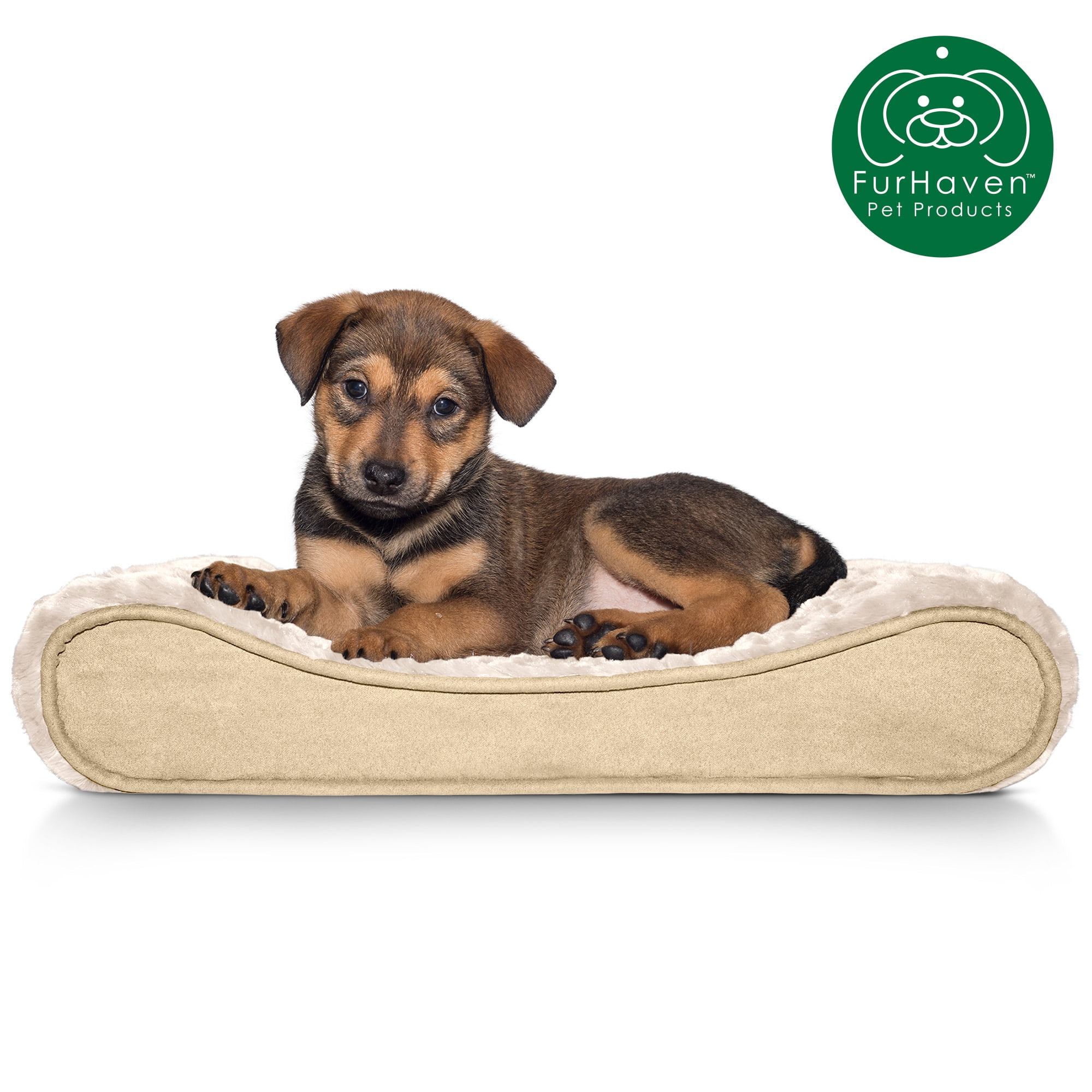 FurHaven Pet Dog Bed Orthopedic Ultra Plush Luxe Lounger Pet Bed for