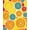 Orange, Pattern 1, variant on Flatwoven High Traffic Area Rug, Vibrant Citrus Slice Abstract Mosaic Design, Non Slip, Stain Resistant, Washable Area Rugs for Living Room, Bedroom(Orange, 2X3)
