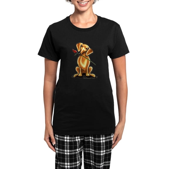 CafePress - Red Dachshund Lover Women's Dark Pajamas - Women's Short Sleeve Print T-Shirt and Pants Dark Cotton Pajama Set