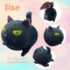 thumbnail image 5 of Juguetes antiestrés de gato kawaii, lindos juguetes blandos de descompresión para niños, para Navidad, Acción de Gracias, coleccionar (negro), 5 of 5