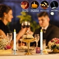 thumbnail image 4 of Skksst Flameless Flickering Taper Candles Light Christmas Wedding Party LED Candlestick with Holder, 4 of 7