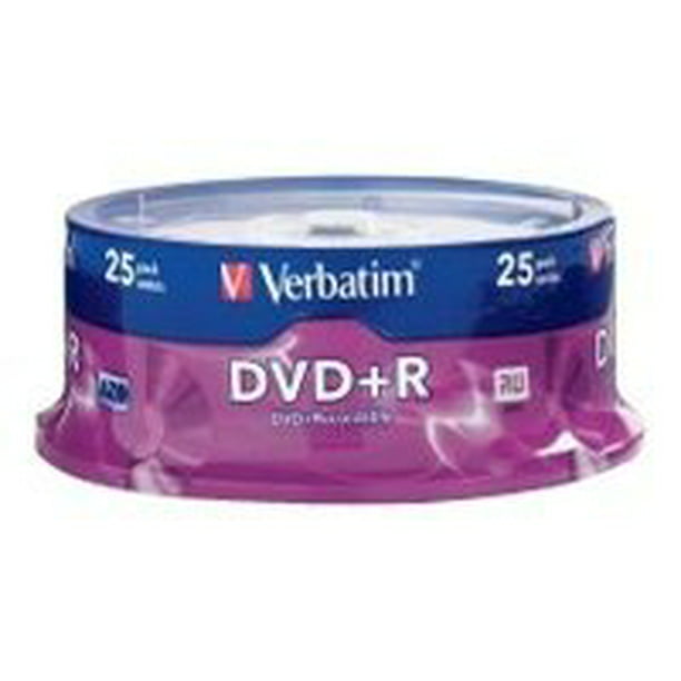 VERBATIM DVD+R BRAND SLV 25pk 4.7GB/16X SPINDLE