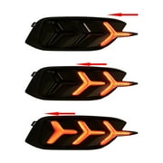 Smoke LED Bumper Tail Brake Light Lamp Fishbone Design Y LED Style Compatible with 2016-2020 2021 Honda Civic LX EX Touring Sedan - Sequential Turn Signal, Brake & Running Lights