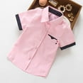 thumbnail image 2 of TAIAOJING T-Shirts Accrocheurs pour Garçon à Pois Imprimés Patchwork Manches Courtes Col Rabattu Polo pour Enfant Moyen et Jeune T-Shirts Chemise Boutonnée avec Poche Combinaison Durable pour Enfants Combinaison de Soleil Vêtements, 2 of 6